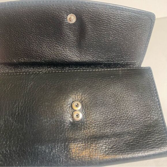 Fossil Black Pebble Leather Trifold Wallet - Picture 5 of 11